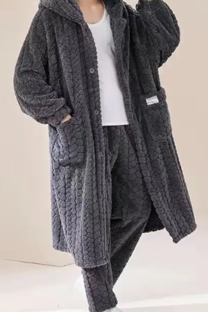 Peignoir homme polaire pilou moelleux
