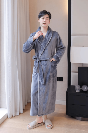 Peignoir homme bain coton chaud