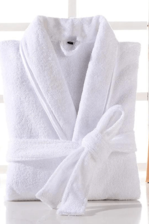 Peignoir homme cocooning blanc moelleux