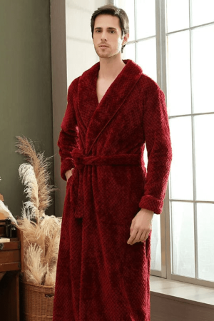 Peignoir homme cocooning éponge moelleux