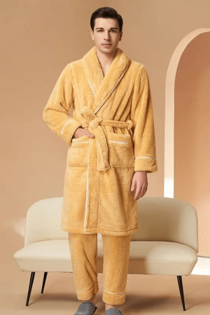Peignoir homme polaire intérieur doux