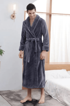 Peignoir homme polaire chambre confortable