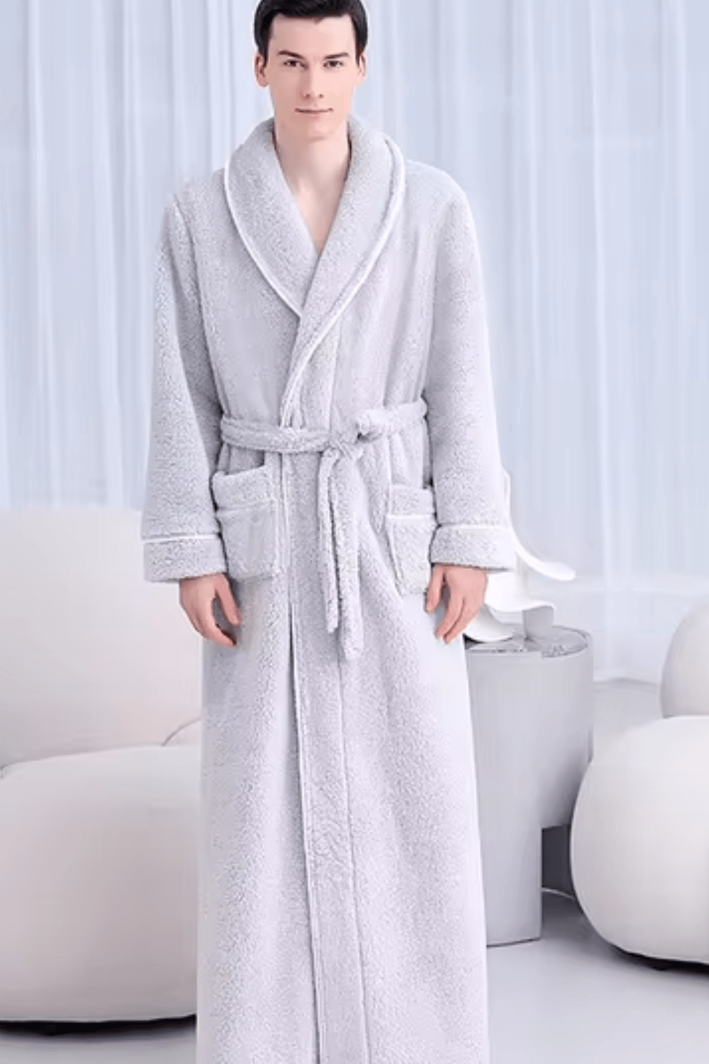 Peignoir homme cocooning douche doux
