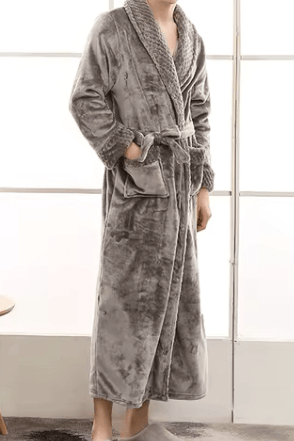Peignoir homme cocooning élégant doux – Image 2