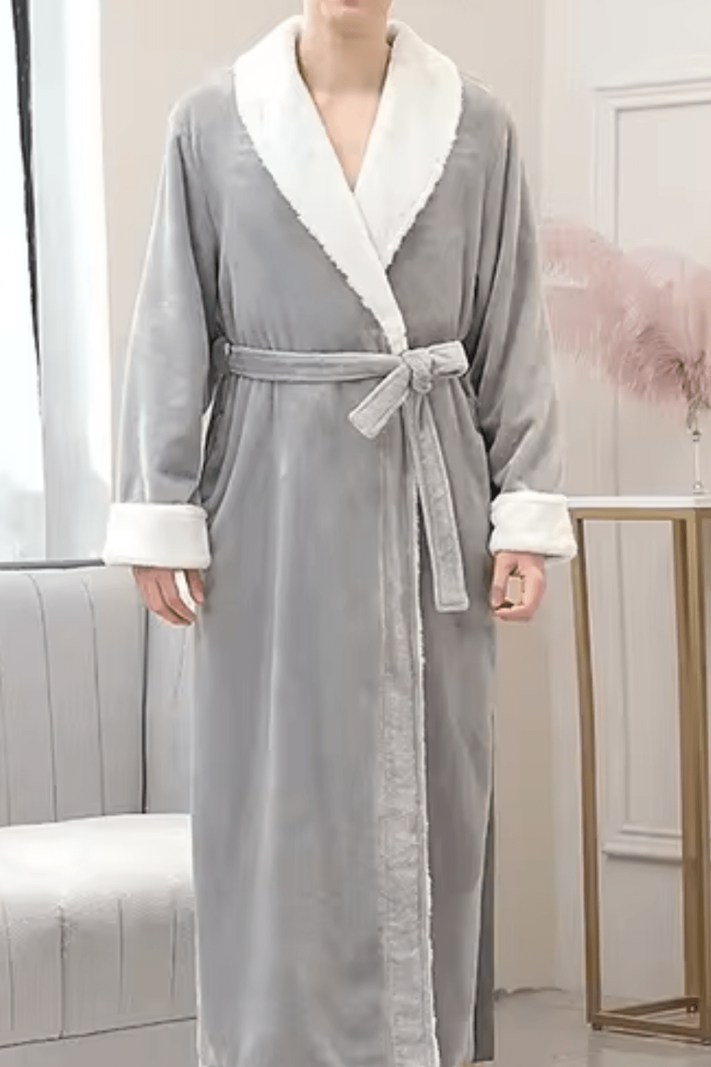 Peignoir homme cocooning éponge chaud – Image 2