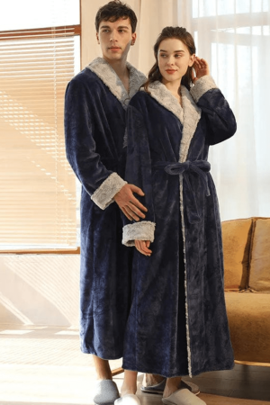 Peignoir homme long polaire cocooning
