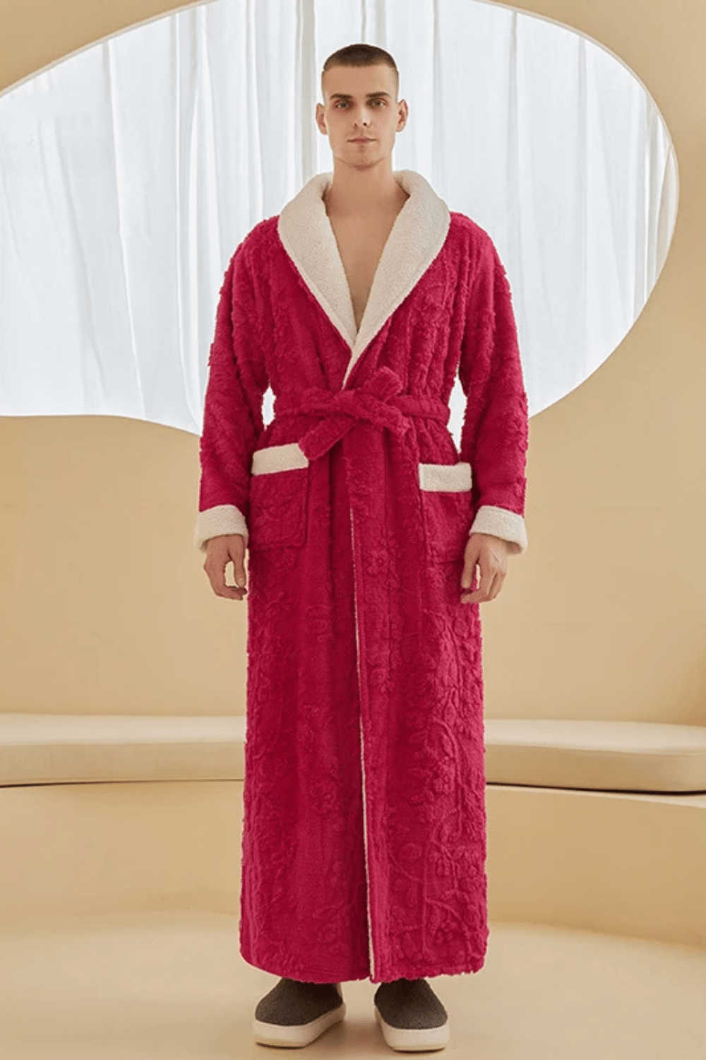 Peignoir homme bain polaire doux – Image 4