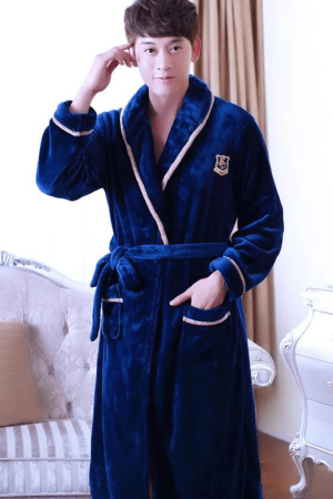 Peignoir homme polaire velours confortable